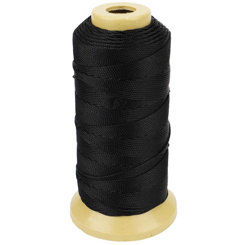 McFanBe 656 Feet Twisted Nylon Line Twine String Cord for Gardening Marking DIY Projects Crafting Masonry (Black, 1mm-656 feet) - Image 1
